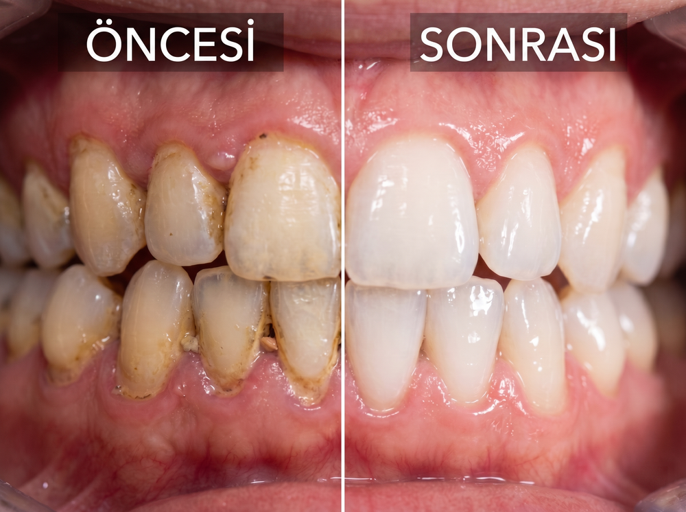 OraluxPro sonrası temiz ve parlak dişler